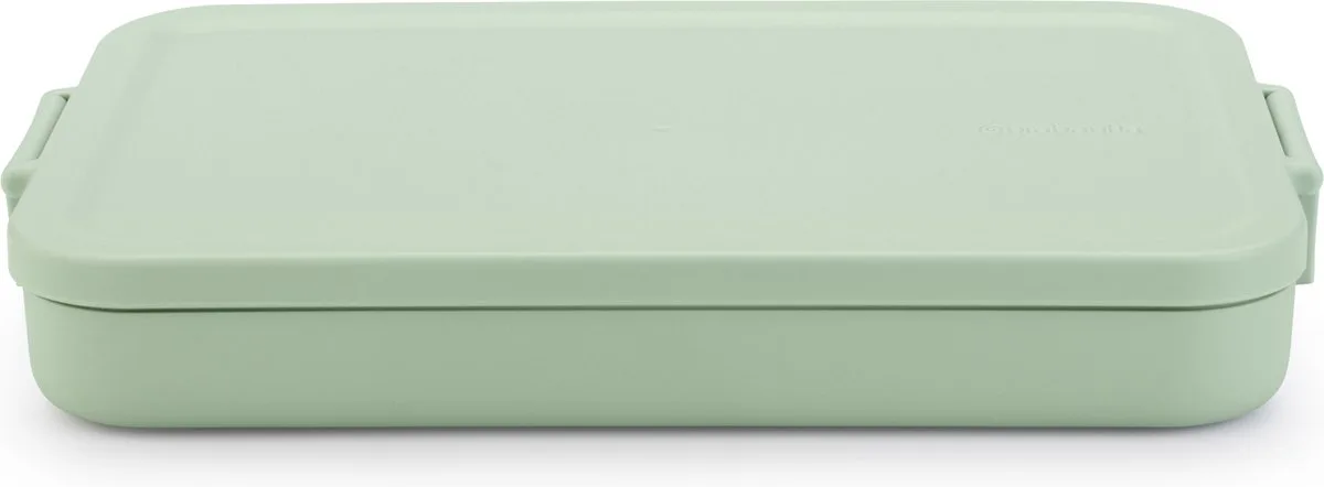 Make & Take Lunchbox/Broodtrommel - Plat - Kunststof van Brabantia in Jade Green – productfoto