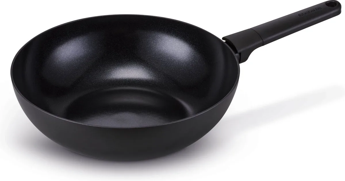 NERO Wokpan - Ø 30 cm - Keramische Antikleeflaag Gerecycleerd Aluminium - PFAS-vrij von Brabantia in Schwarz – Produktfoto