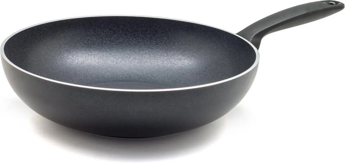 New Essentials Non-stick Wokpan - 20 cm van Brabantia in Zwart – productfoto