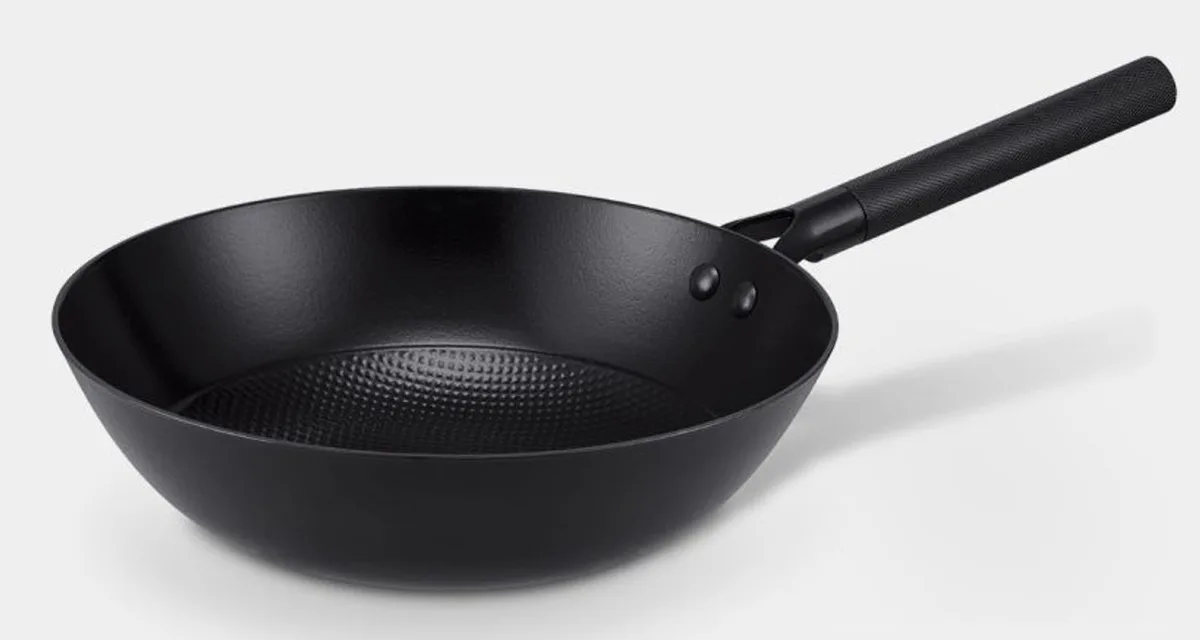Patron Wokpan Ø 28 cm – Duurzame Pan met Luxe Design Handgreep - 100% PFAS Vrij – Keramische Antiaanbaklaag - Inductie Wokpan de Brabantia en Noir – photo produit