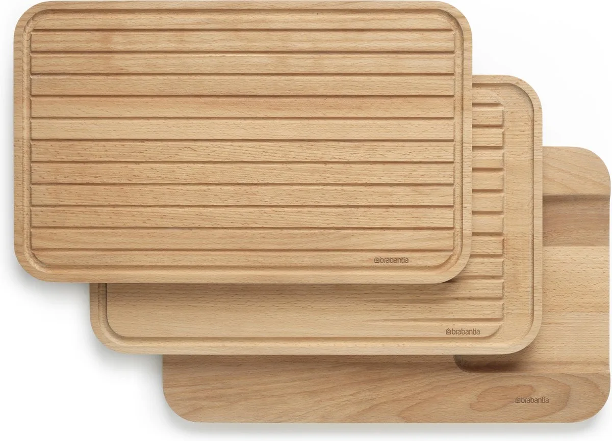 Profile Houten Snijplanken - Snijplankenset 3-delig van Brabantia in Beukenhout – productfoto