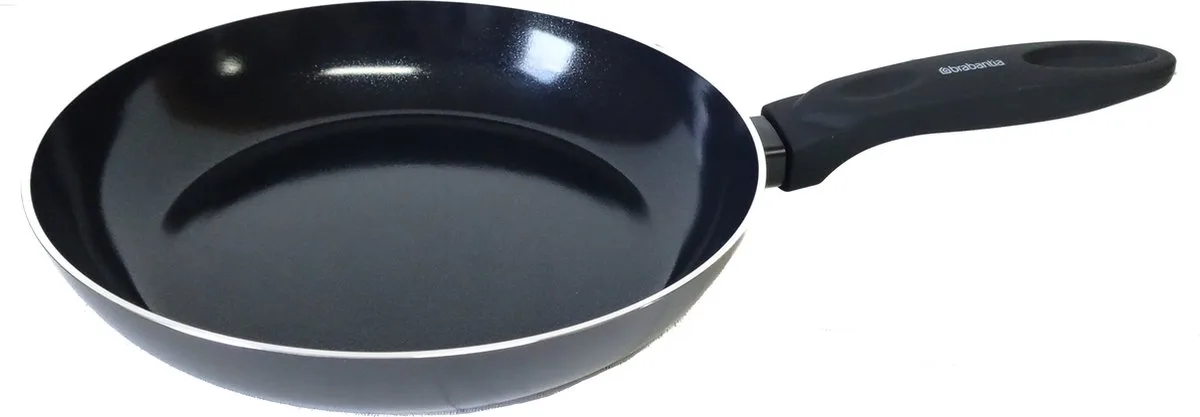 Signal Koekenpan met Keramische Anti-aanbaklaag en Warmte-indicator - 24 cm van Brabantia in Zwart – productfoto