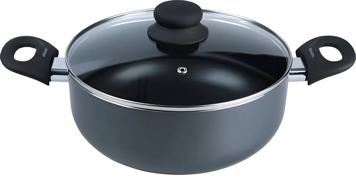 Signal Non Stick Braadpan met Deksel - 20 cm van Brabantia in Zwart – productfoto
