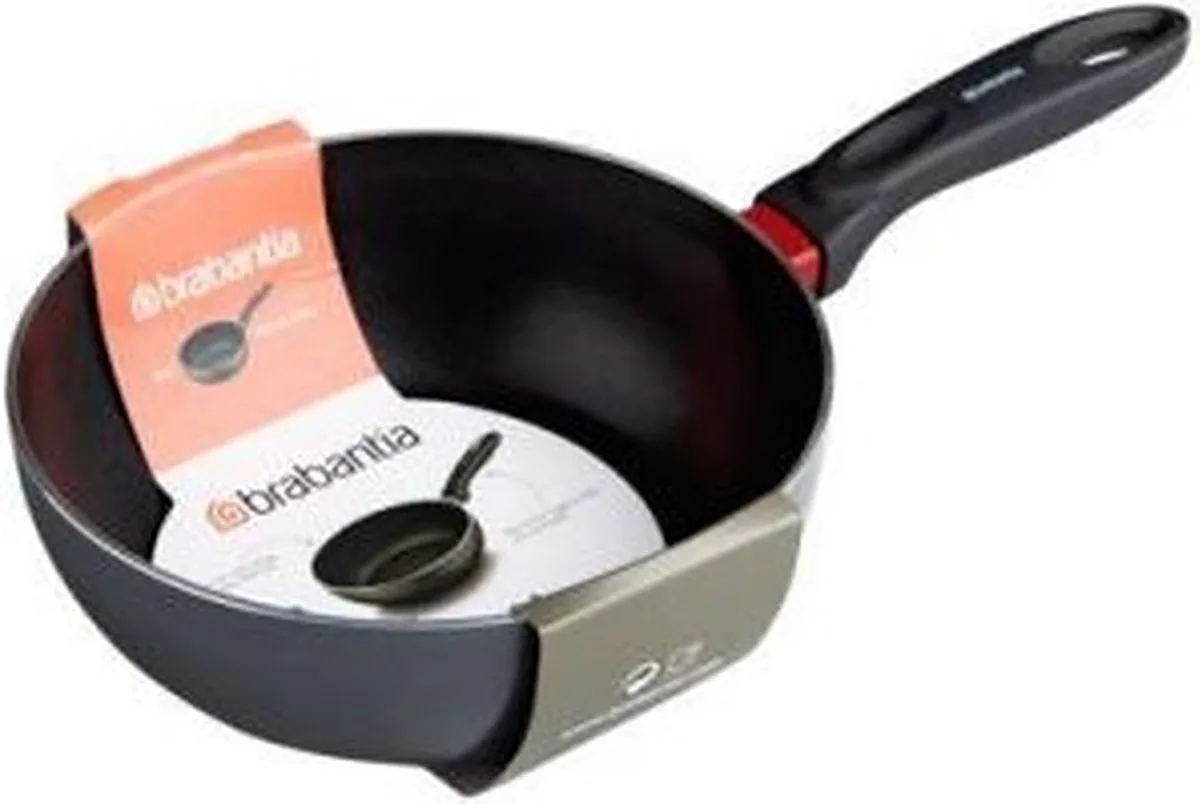 Signal - Wok met Antiaanbaklaag - 20 cm van Brabantia in Zwart – productfoto