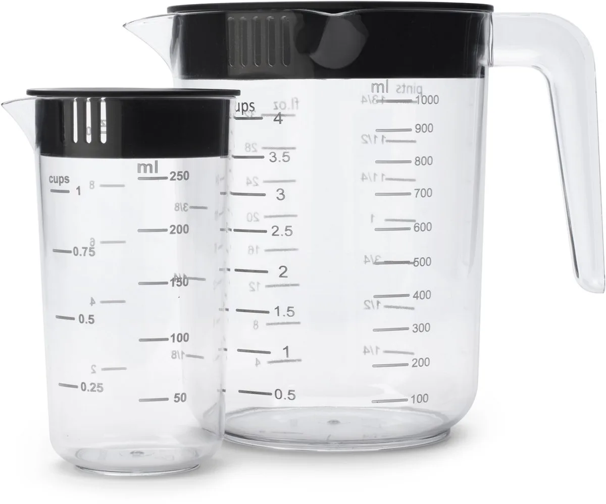 Tasty+ Maatbeker set 2-delig van Brabantia in Donkergrijs – productfoto