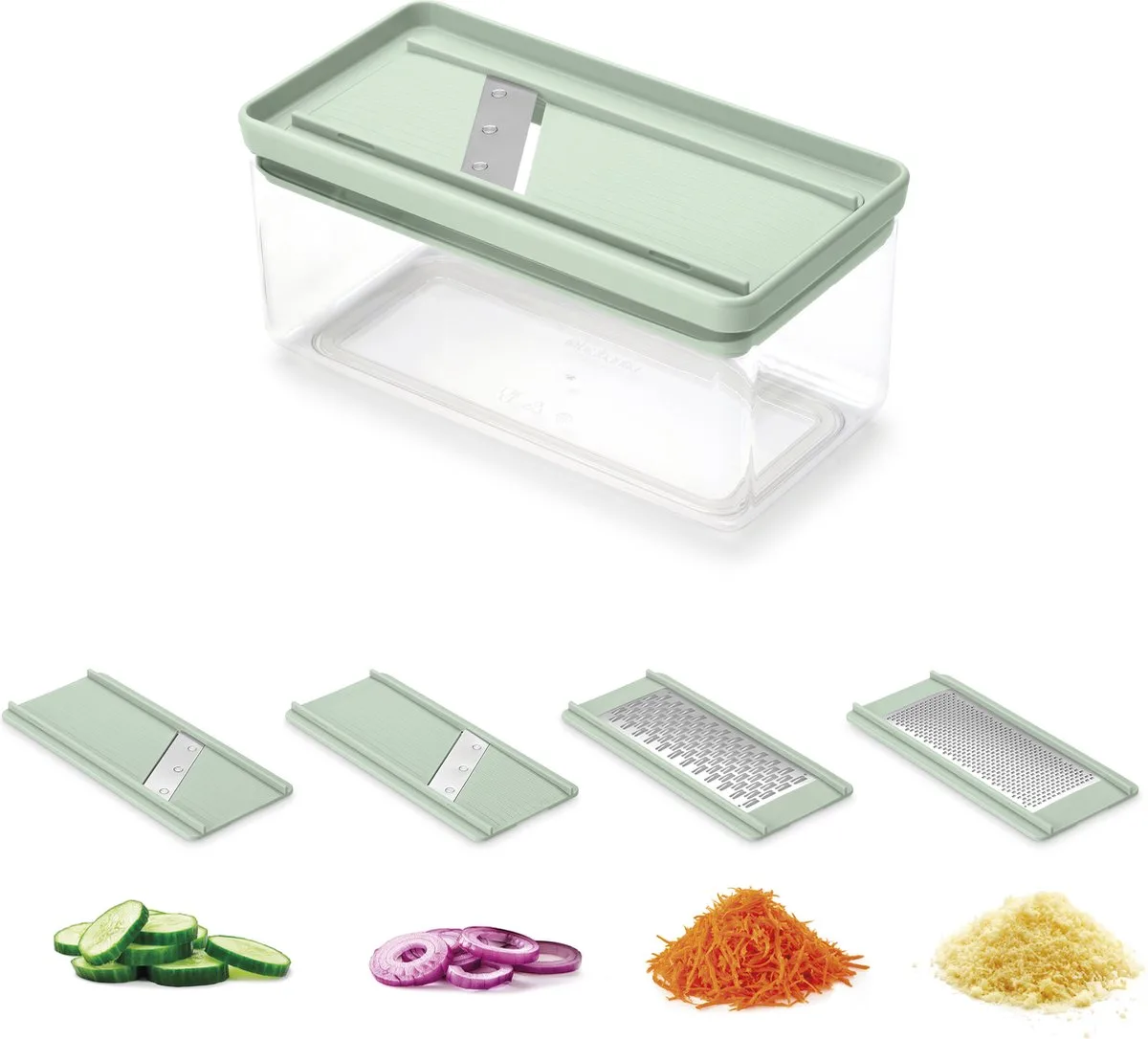 Tasty+ Mandoline Groentesnijder – Set van Brabantia in Jade Green – productfoto