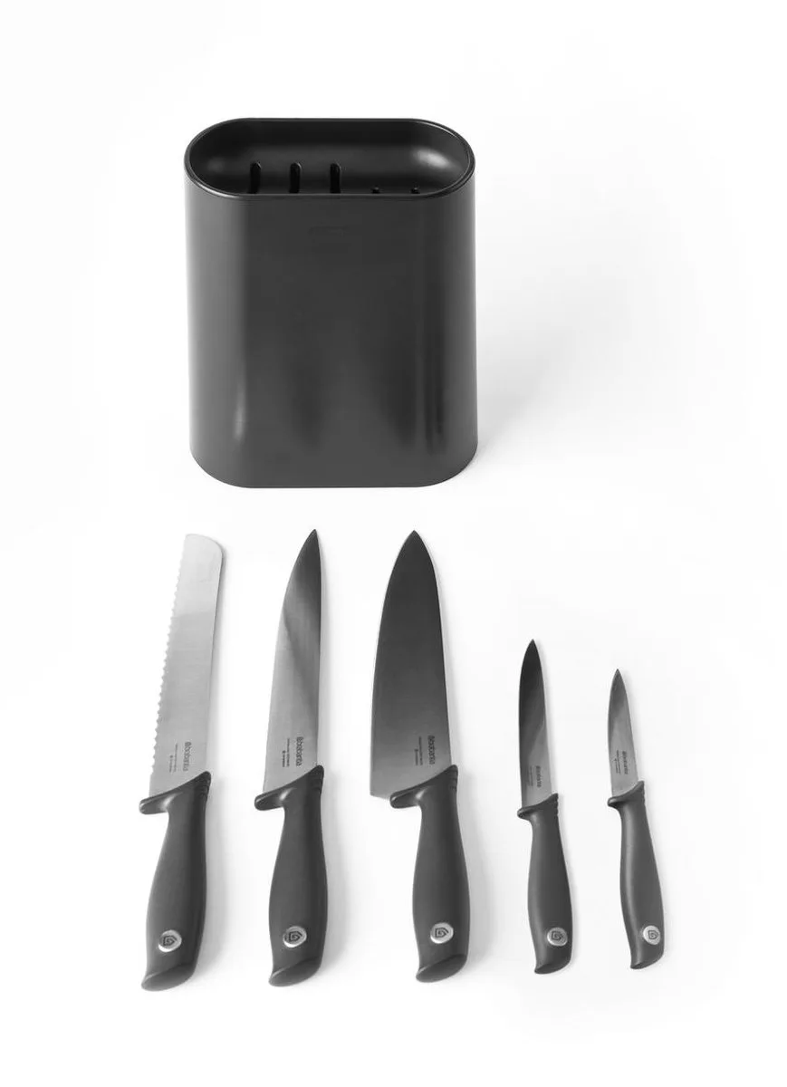 Tasty+ Messenset - met Messenblok van Brabantia in Donkergrijs – productfoto