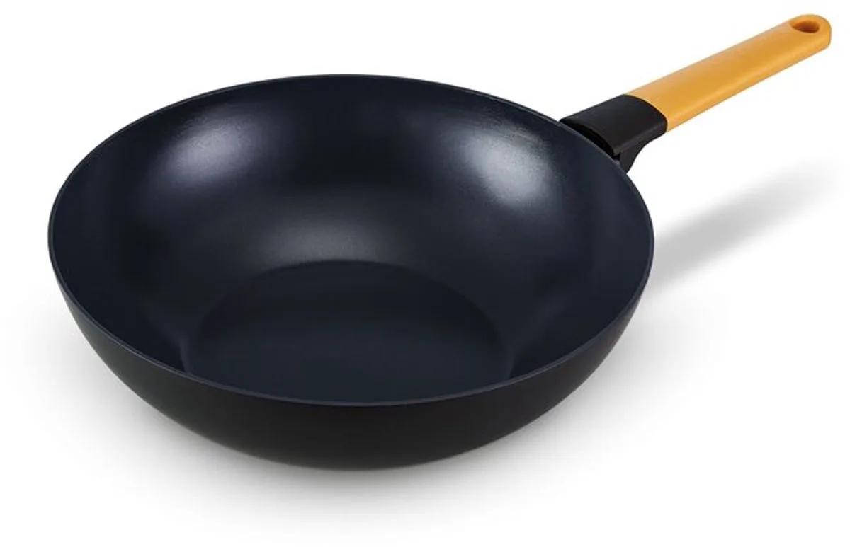 TASTY+ Wokpan - Ø 30 cm - Braadpan - Keramische Antikleeflaag - PFAS-vrij - Geschikt voor inductie van Brabantia in Zwart – productfoto