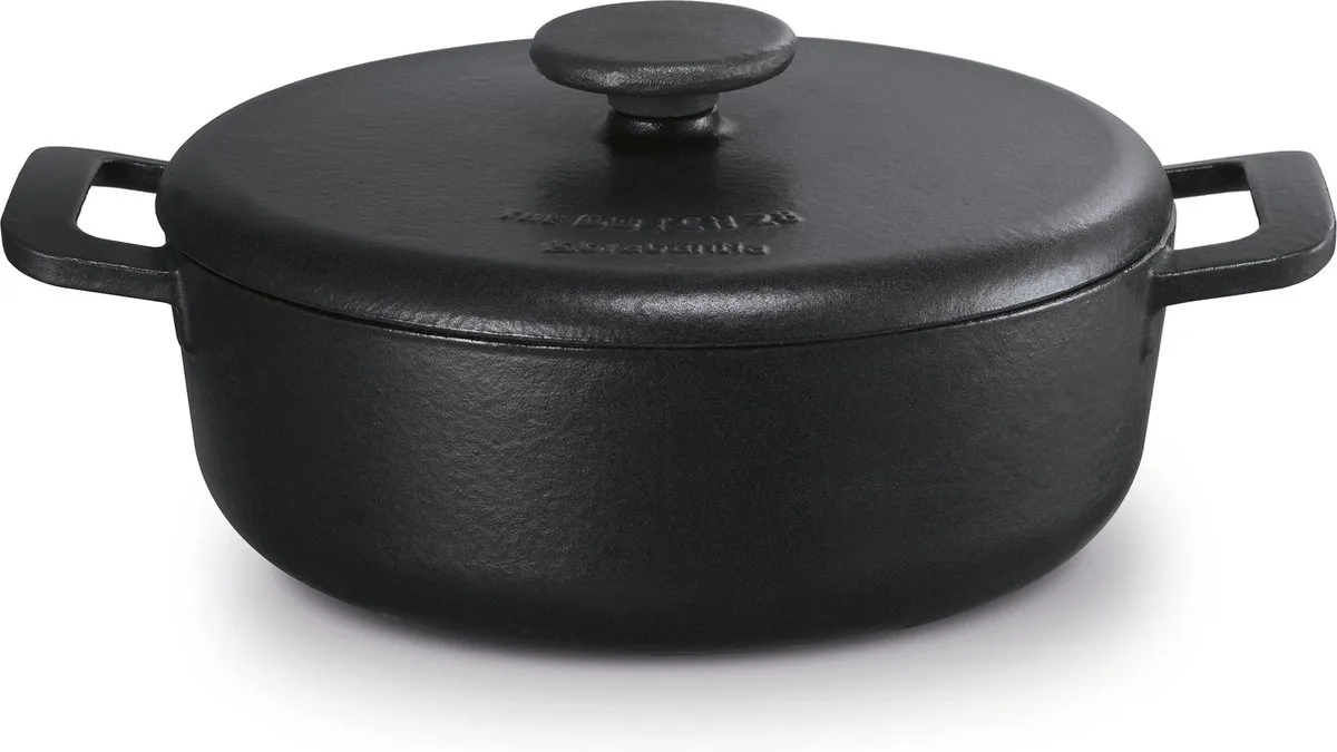 The Dutch Braadpan - Matt Black - 28 cm - Gietijzer van Brabantia in Zwart – productfoto