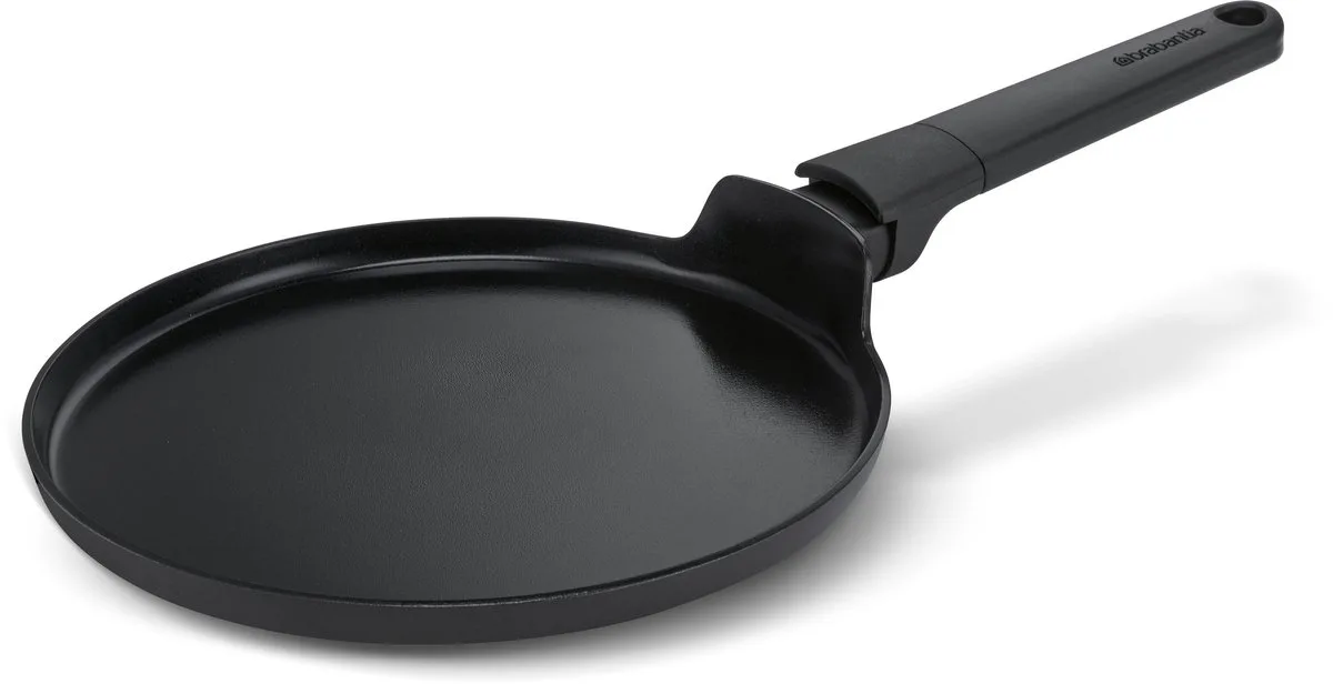 VANTA Pannenkoekenpan - Ø 24 cm - Flensjespan - Keramische Antiaanbaklaag Titanium Versterkt - Geschikt voor Inductie - PFAS Vrij van Brabantia in Zwart – productfoto