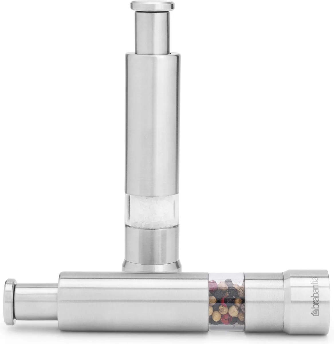 Zout en Pepermolen Set - Matt Steel van Brabantia in Grijs – productfoto