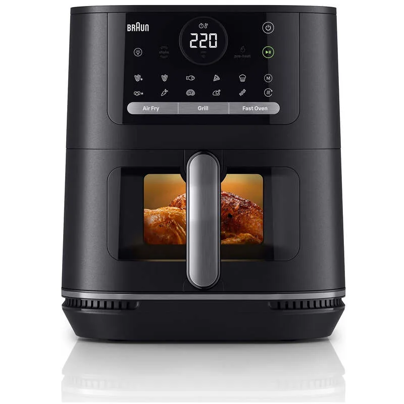 HF5075IBK Heteluchtfriteuse - Capaciteit 6 liter - Digitaal touchscreen - 9 kookprogramma's - Rapid Air-technologie - Zwart de Braun – photo produit