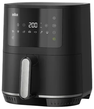 MultiFry 5 Airfryer - HF5030 - 6L - tot 5 personen - Vaatwasbestendige Lade van Braun in Zwart – productfoto 2 van 2