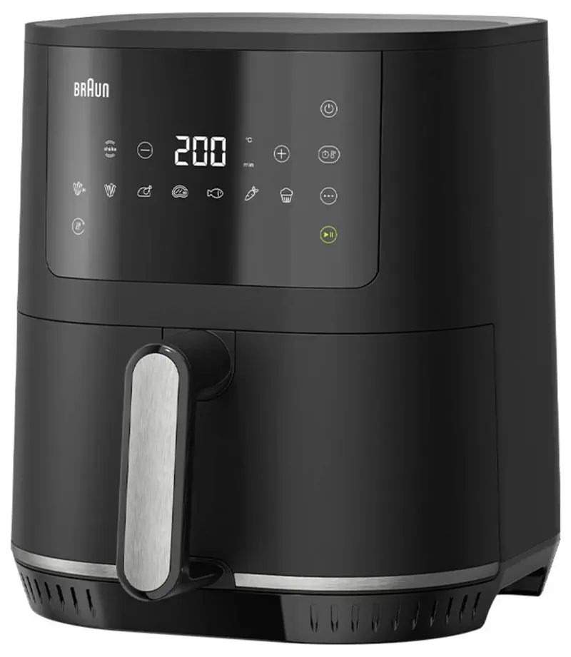 MultiFry 5 Airfryer - HF5030 - 6L - tot 5 personen - Vaatwasbestendige Lade van Braun in Zwart – productfoto 2 van 2