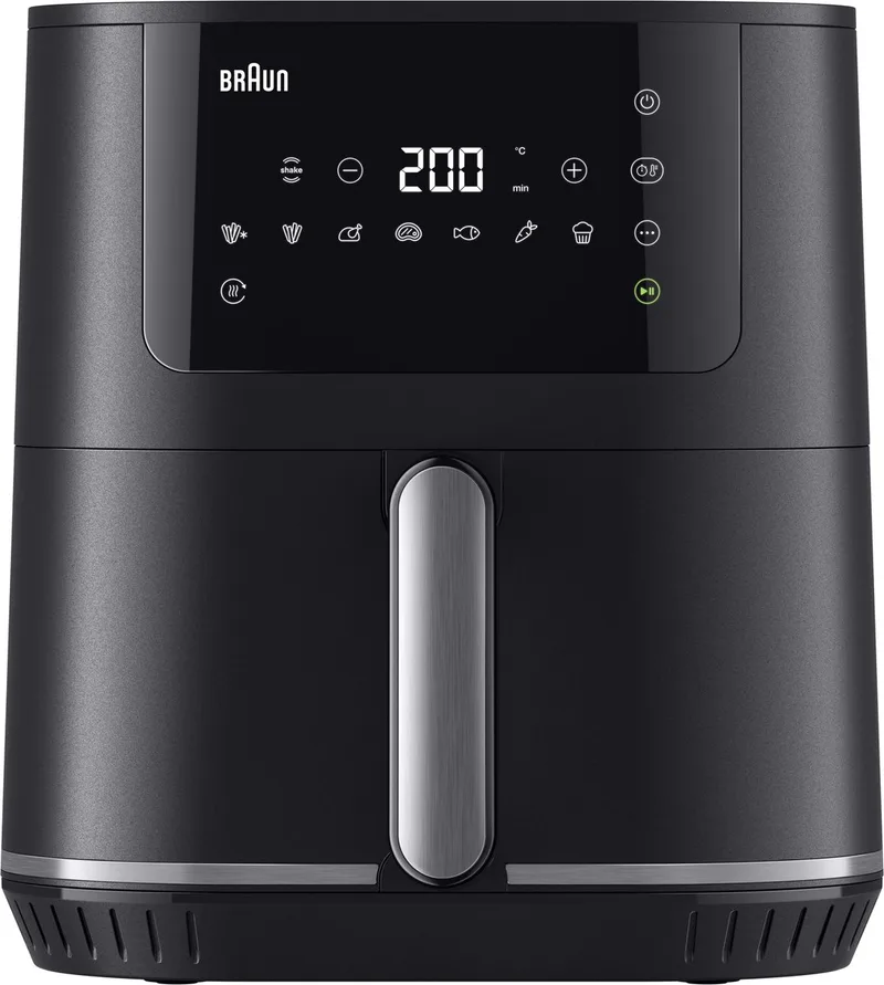 MultiFry 5 Airfryer - HF5030 - 6L - tot 5 personen - Vaatwasbestendige Lade van Braun in Zwart – productfoto 1 van 2