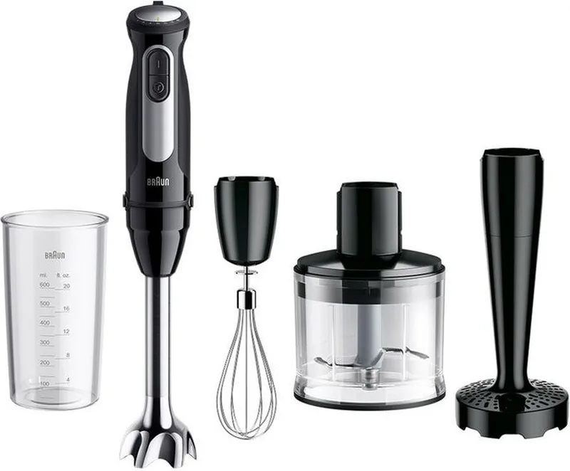 MultiQuick 5 Pro 0,6 l Staafmixer 1000 W Zilver van Braun in Zwart – productfoto