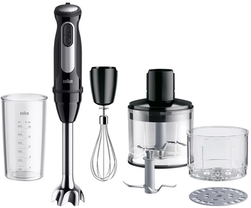 MultiQuick 5 Pro MQ55.254M – Staafmixer - Met SizeControl hakmolen - 25 snelheden - Turbofunctie - 1000 W van Braun in Zwart – productfoto