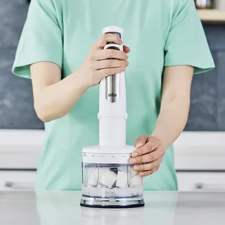 MultiQuick 7 MQ7035IWH - Staafmixer - 1000 W - 0,6 L von Braun in Weiß – Produktfoto 2 von 2