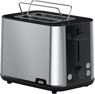 PurShine Broodrooster - 8 Bruiningsniveaus – Toastmeester - High-Lift Systeem - Broodjeswarmer - Ontdooien & Opwarmen - Smart Roaster - Toaster van Braun in Zwart – productfoto 1 van 3