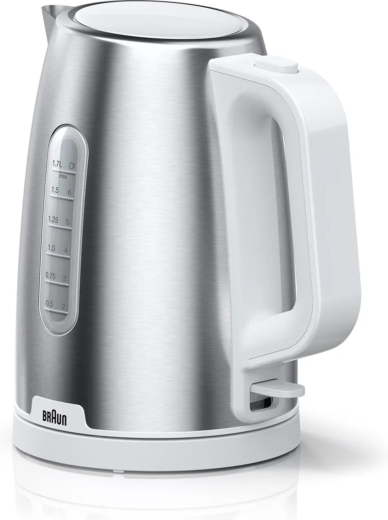 WK 1500 waterkoker 1,7 l 2200 W Wit by Braun in Roestvrijstaal – product photo 1 of 2