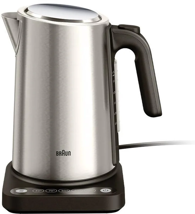 WK 5205 BK waterkoker 1,7 l 2200 W Roestvrijstaal by Braun in Black – product photo