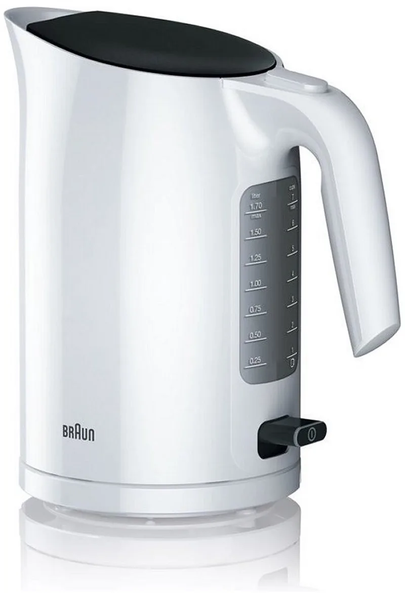 WK3100 PurEase Waterkoker 1.7L 2200W Zwart/Wit by Braun in White – product photo