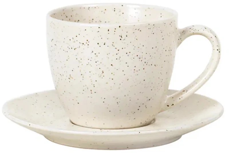 Nordic Vanilla Servies kop en schotel voor koffie Ø14 x H8,8 cm Cup with saucer van Broste Copenhagen in Nordic Vanilla kop en schotel koffie – productfoto