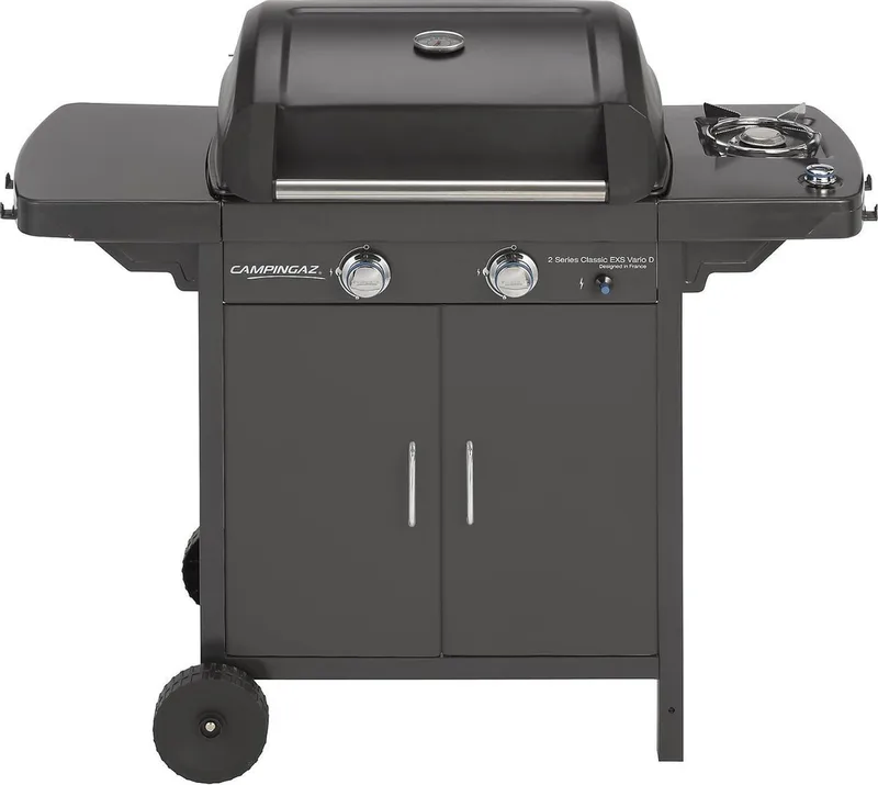 Campingaz 2 Series Classic EXS Vario gasbarbecue – compacte BBQ – 2,100 cm² kookoppervlak - Antraciet by Campingaz in Black – product photo
