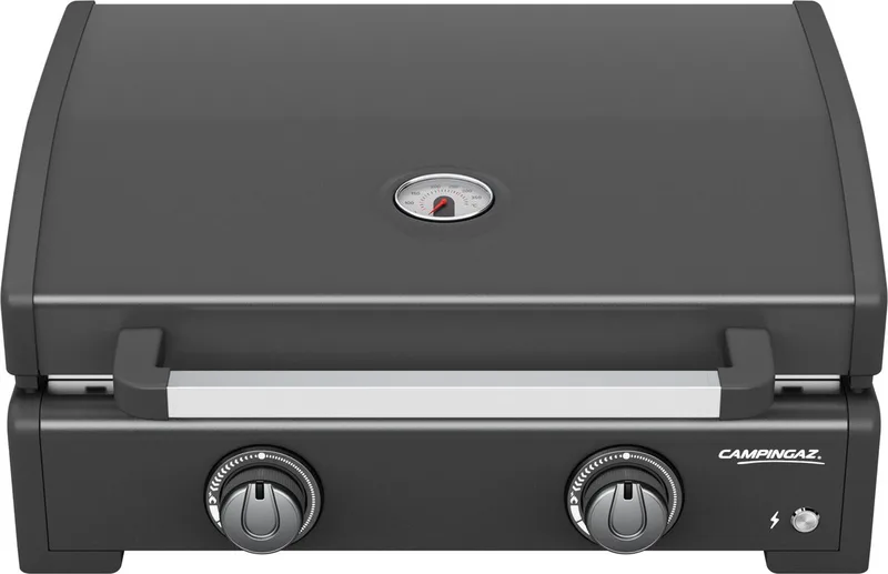 Onyx 2 Plancha tafelbarbecue – draagbare barbecue – 2080 cm² kookoppervlak – 10 jaar garantie op de branders en bakplaat by Campingaz in Black – product photo