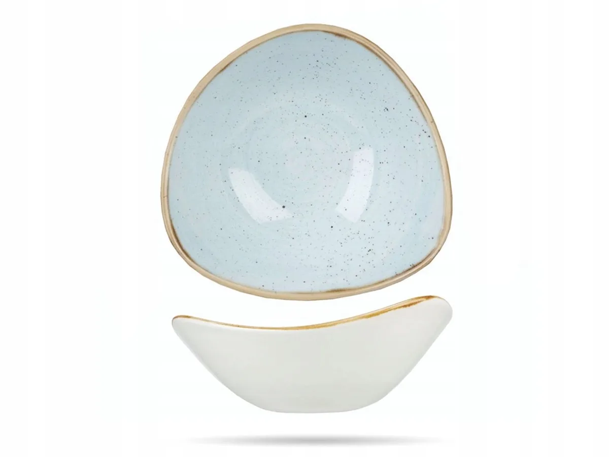 Driehoekige Saladekom 260ml Porselein Churchill by Churchill in Duck Egg Blue – product photo