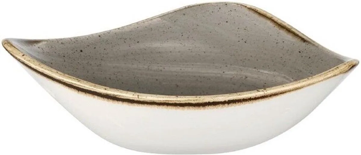 Stonecast Driehoekige Kom Grijs 153 Mm (12 Stuks) van Churchill in Wit – productfoto