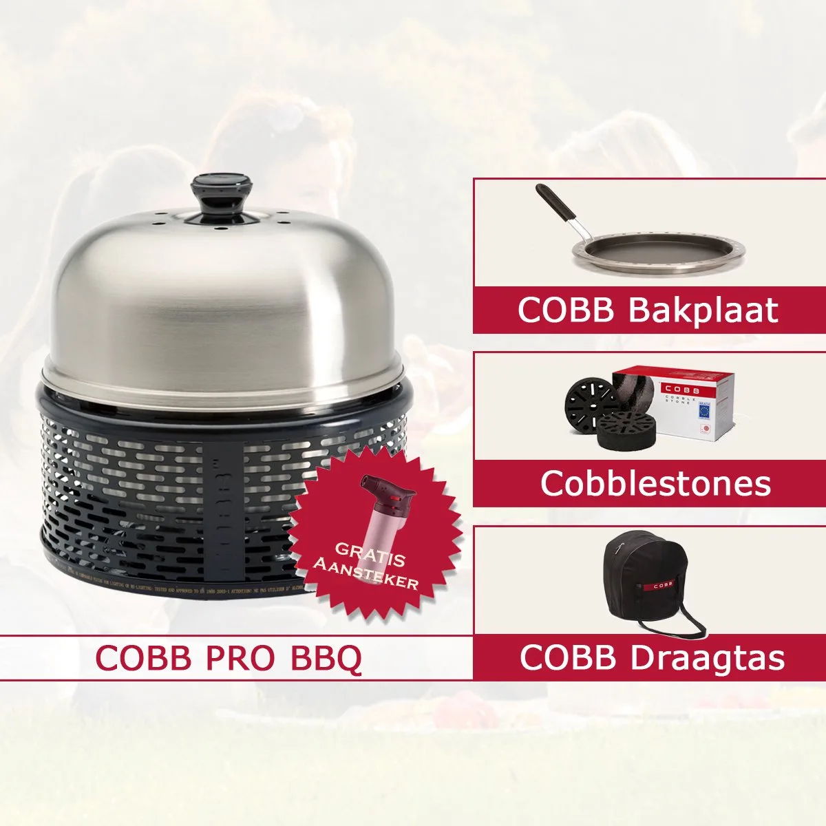 Pro Voordeelpakket | Bakplaat + Cobblestones van Cobb in Zwart – productfoto