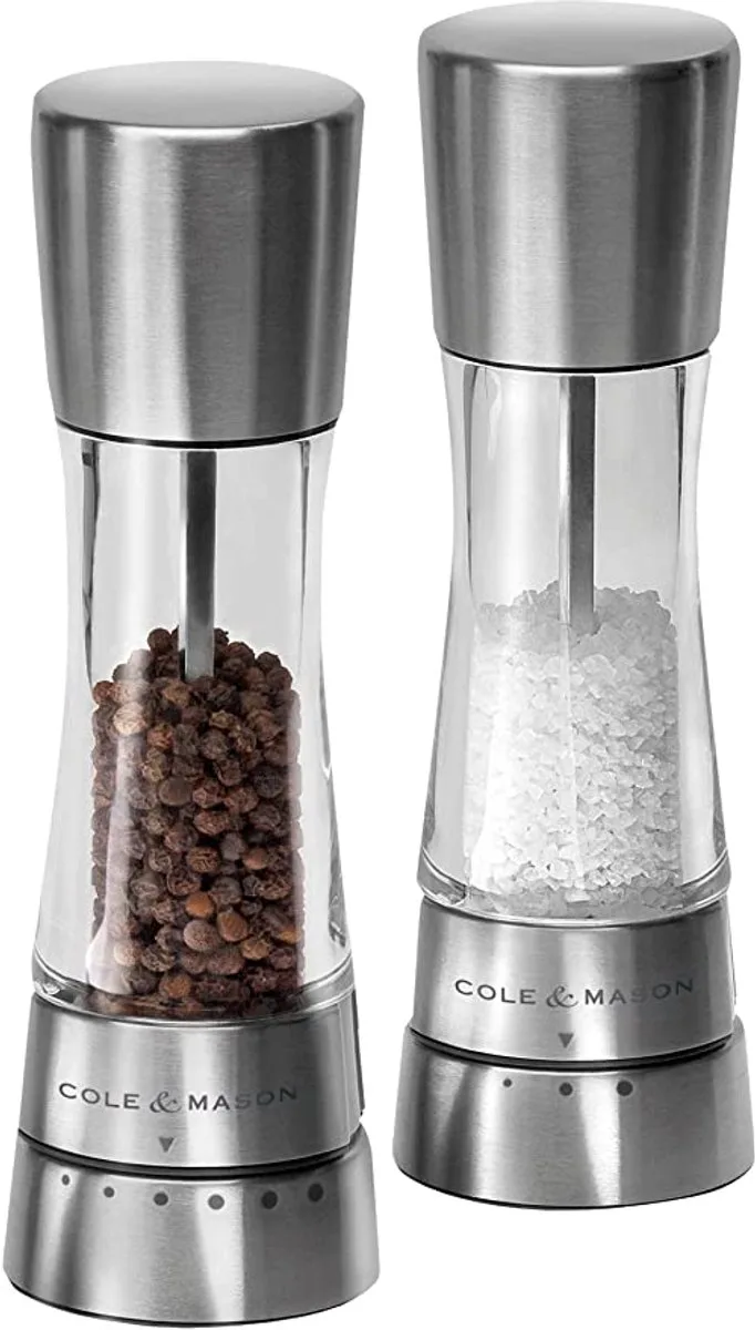Derwent Peper- en Zoutmolen Cadeauset – 19 cm – Acryl & Precision Maalwerk van Cole & Mason in Rvs – productfoto