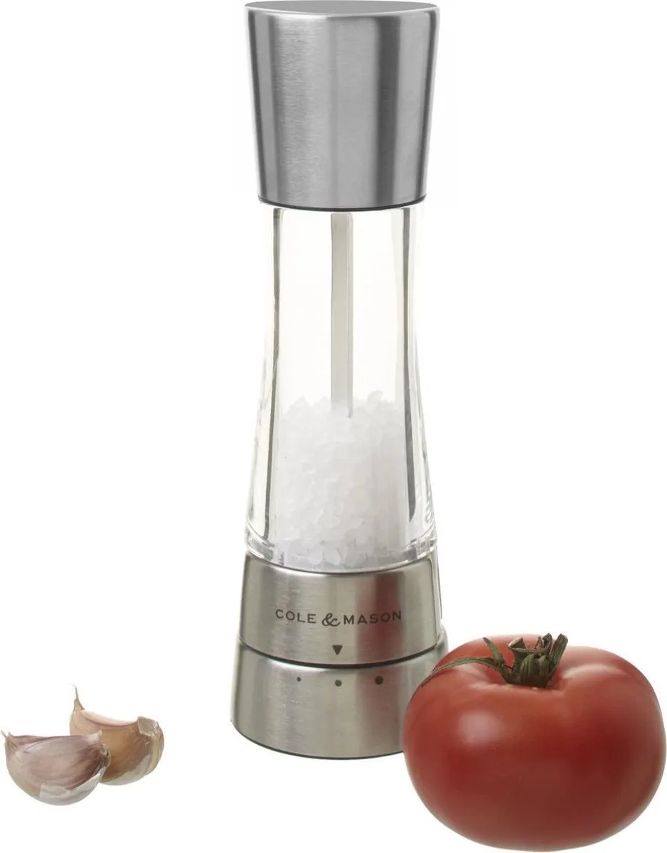 Derwent Salt Mill 19 cm van Cole & Mason in Rvs, Zoutmolen – productfoto