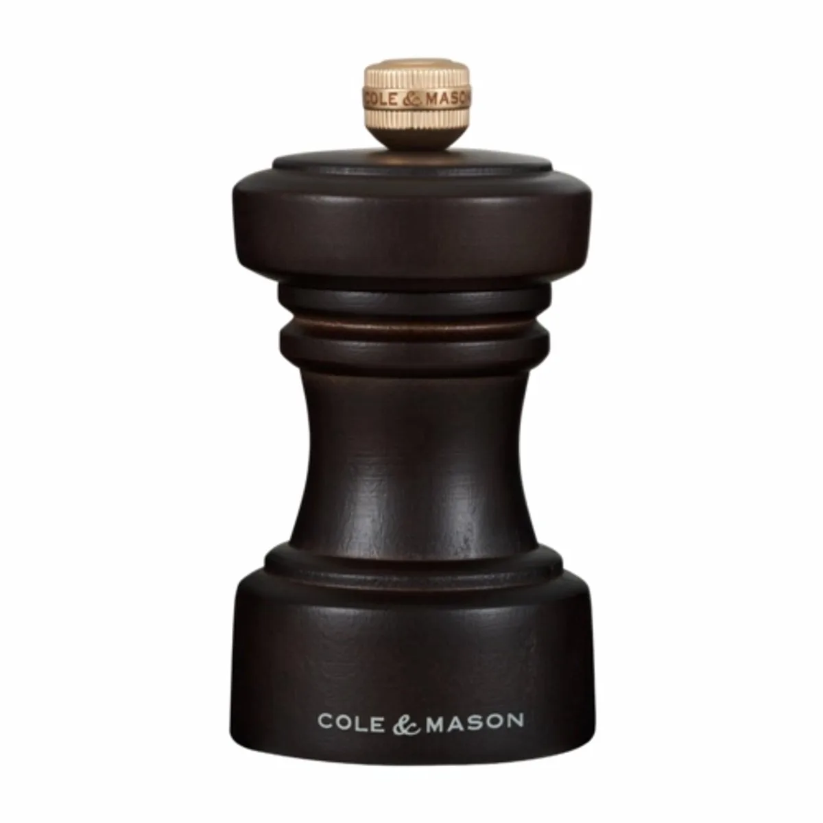 Hoxton Zoutmolen – Keramisch Maalwerk – Verstelbare Maalgraad – Beukenhout – 10,4 cm van Cole & Mason in Chocolate Wood – productfoto