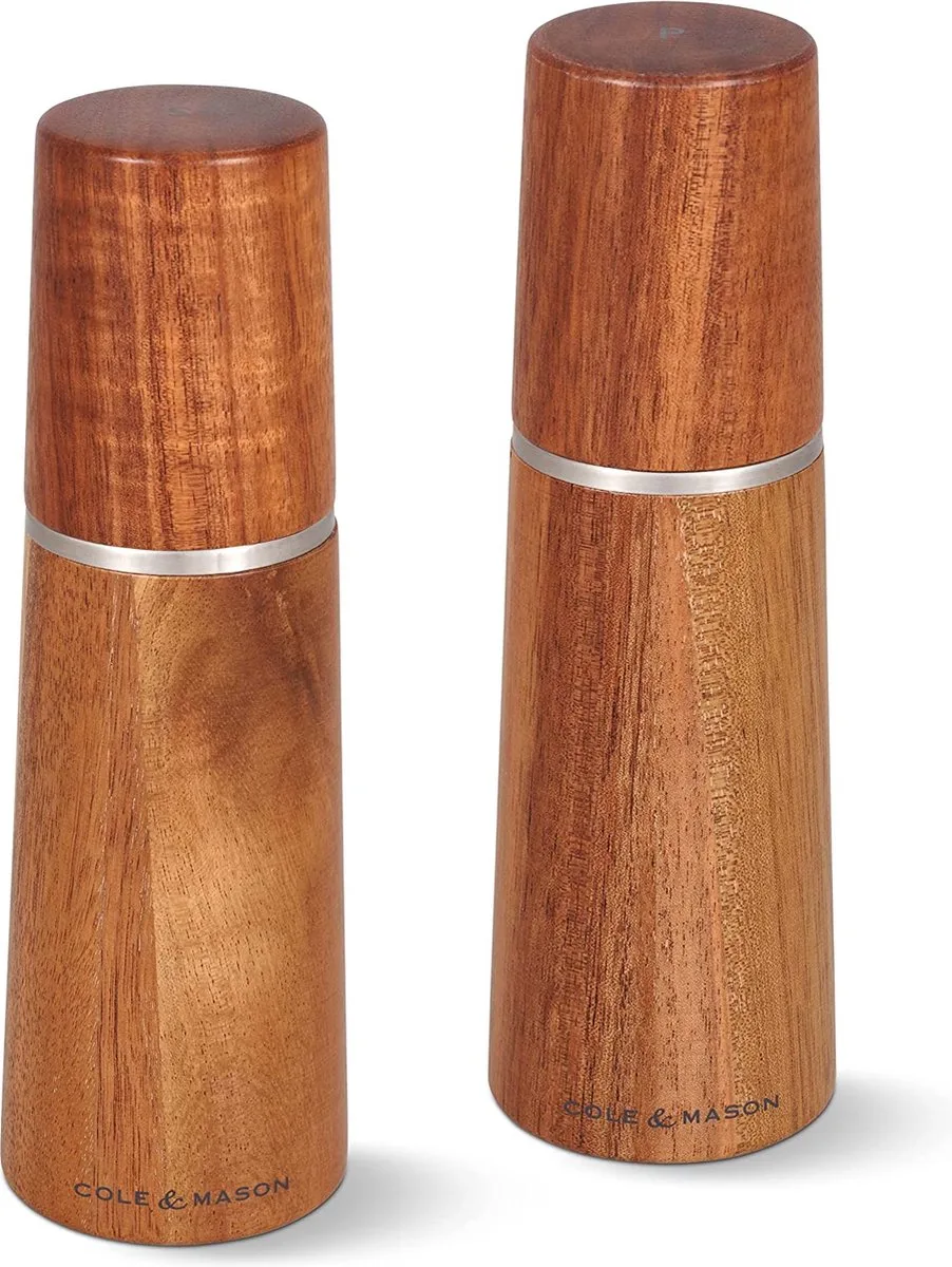 Marlow Acacia Salt and Pepper Mill Gift Set, unfilled 18.5 cm van Cole & Mason in Hout – productfoto