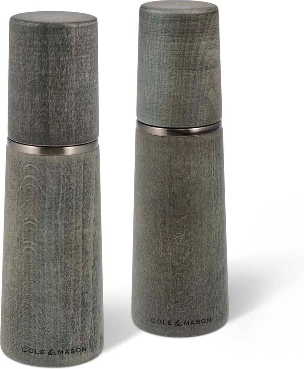 Marlow Salt and Pepper Mill Beech Wood Gift Set, unfilled 18.5 cm van Cole & Mason in Grijs – productfoto