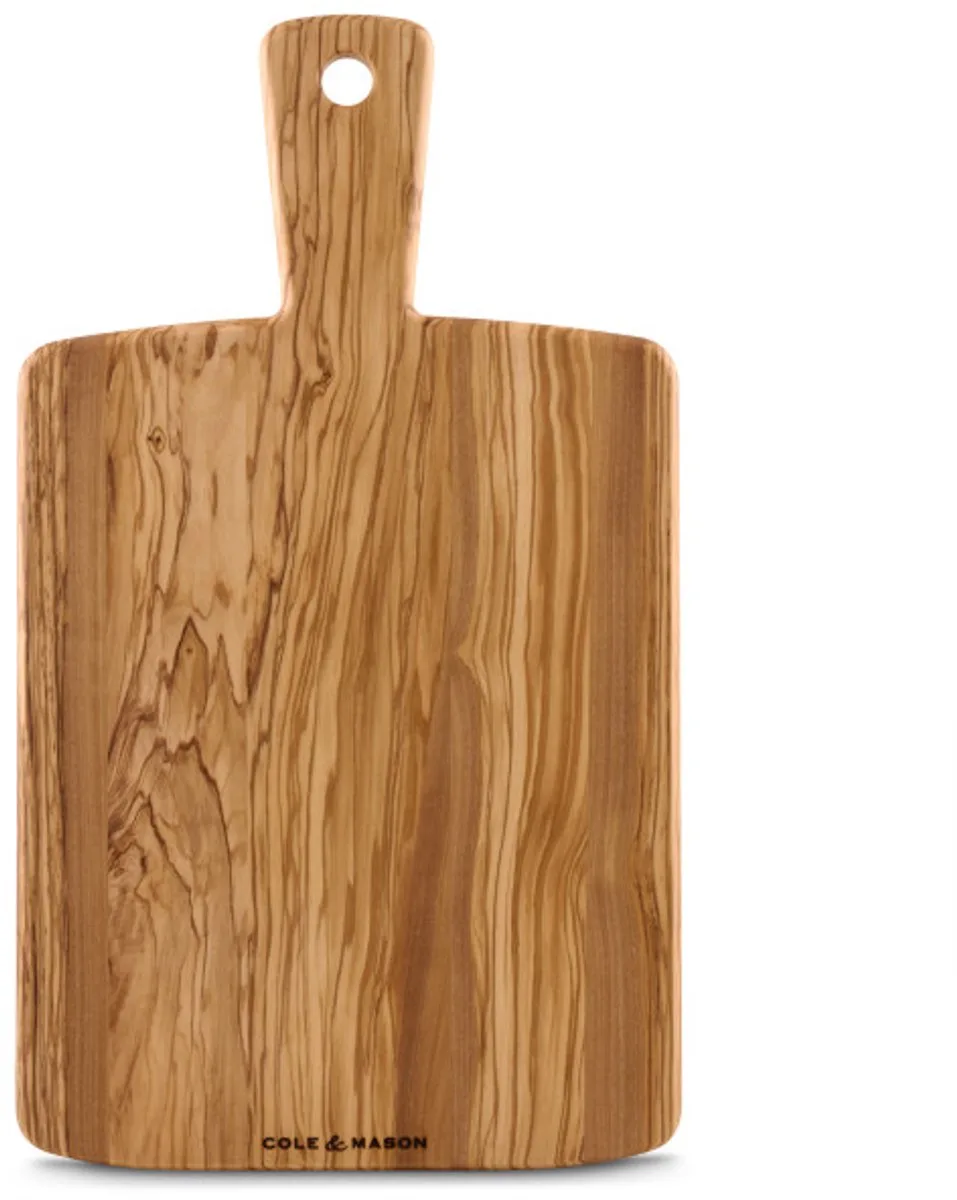 Portobello Borrelplank – 46 x 27 cm – Medium – Olijfhout – Houten Serveerplank van Cole & Mason in Bruin – productfoto