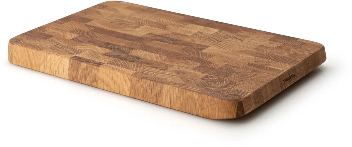Houten Snijplank - Eiken Kopshout - 38 x 25 cm van Continenta in Bruin – productfoto