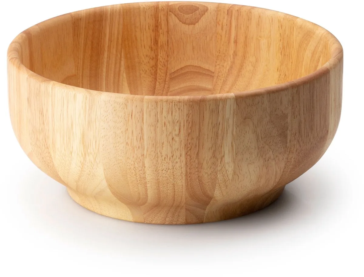 ronde slakom D26cm H11.5cm rubberhout by Continenta in Brown – product photo