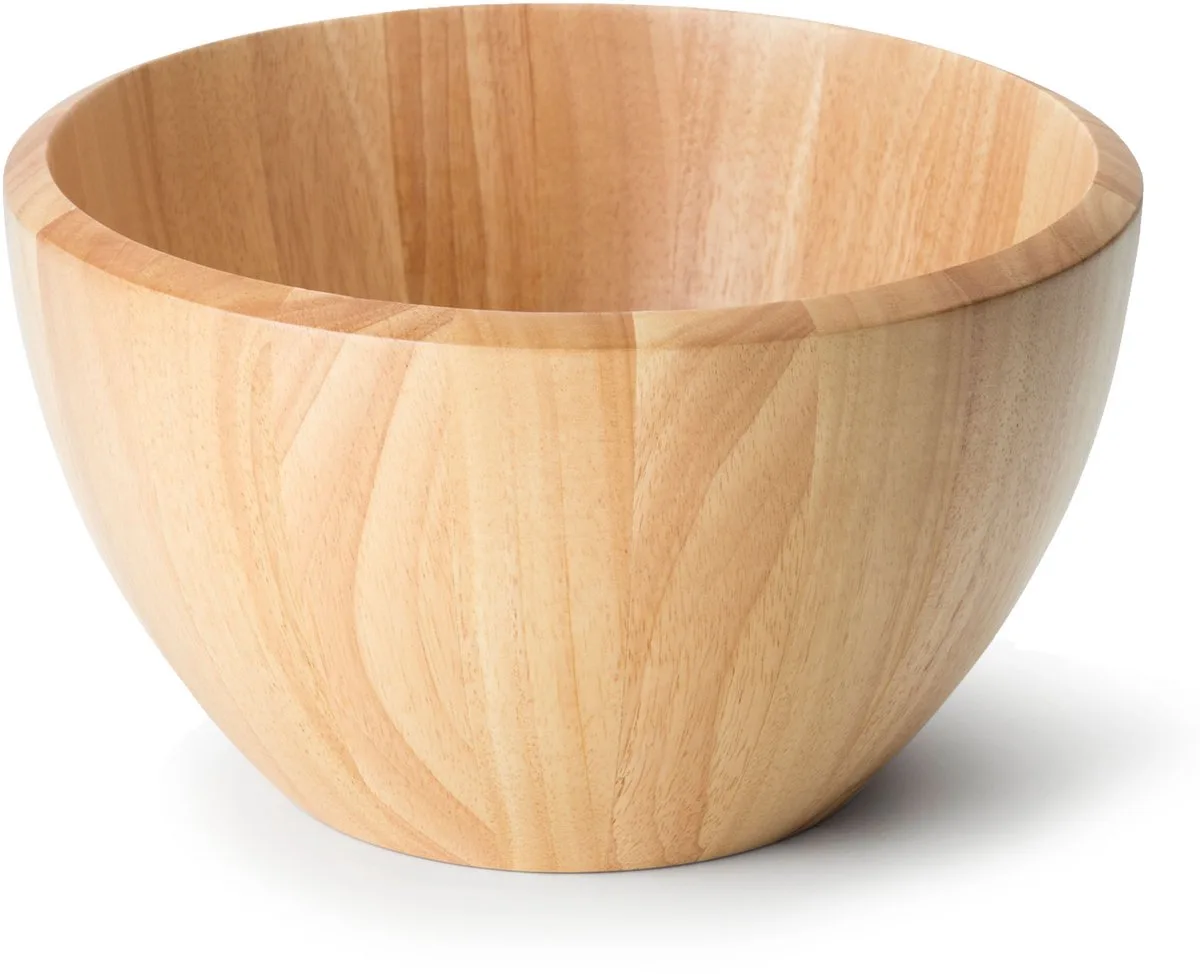 ronde slakom D30cm H18cm rubberhout by Continenta in Brown – product photo