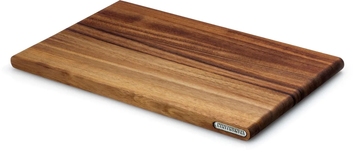 snijplank, keukenplank, houten plank, serveerplank, acaciahout, 36 x 23 cm, 4811 van Continenta in Bruin – productfoto