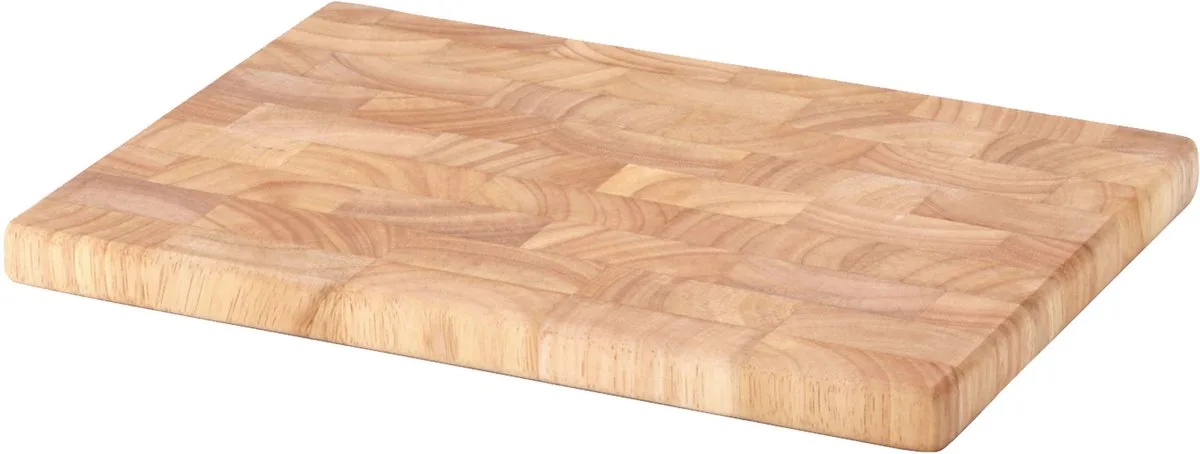 Snijplank - Rubberwood Kopshout - 30 x 21,5 x 2cm van Continenta in Beige – productfoto