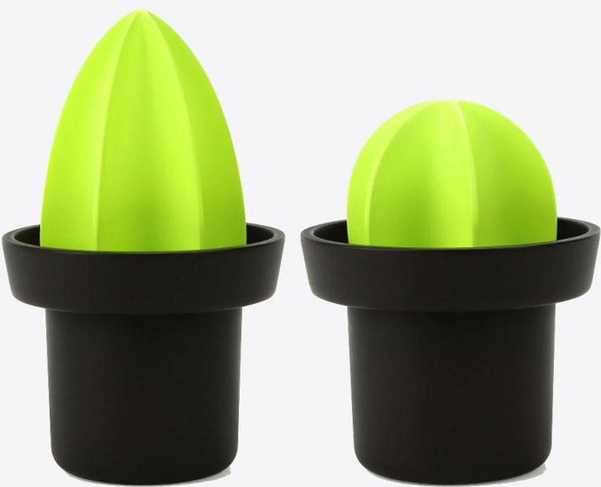Diego citruspers met 2 posities sinaasappel/citroen ø 9cm H 14cm de Cookut en Vert – photo produit