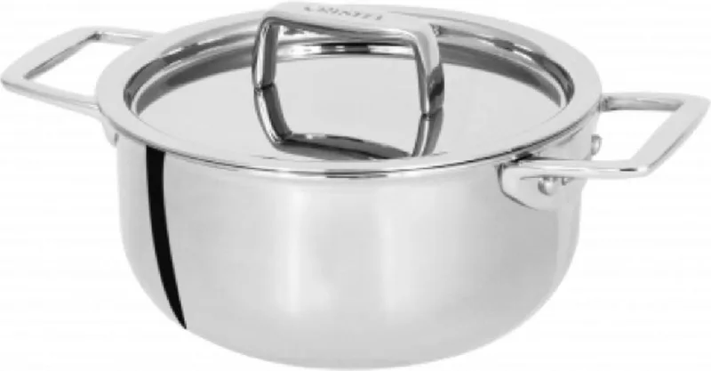 Castel'Pro steelpan + deksel F16CPF von Cristel in Inox – Produktfoto
