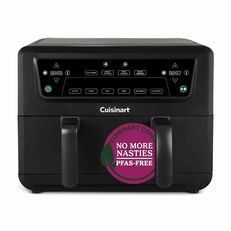 AFD10XBLE heteluchtfriteuse met dubbele bakmand, 10,4 L, zwart, met zichtvenster de Cuisinart – photo produit