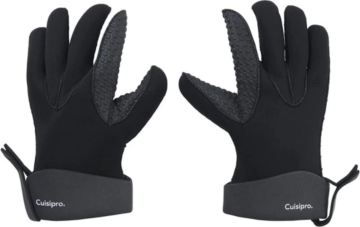 BBQ - Ovenhandschoenen - Hittebestendig - Barbecue Handschoenen - Grijs - Set van 2 - Maat Large van Cuisipro in Zwart, Grijs – productfoto