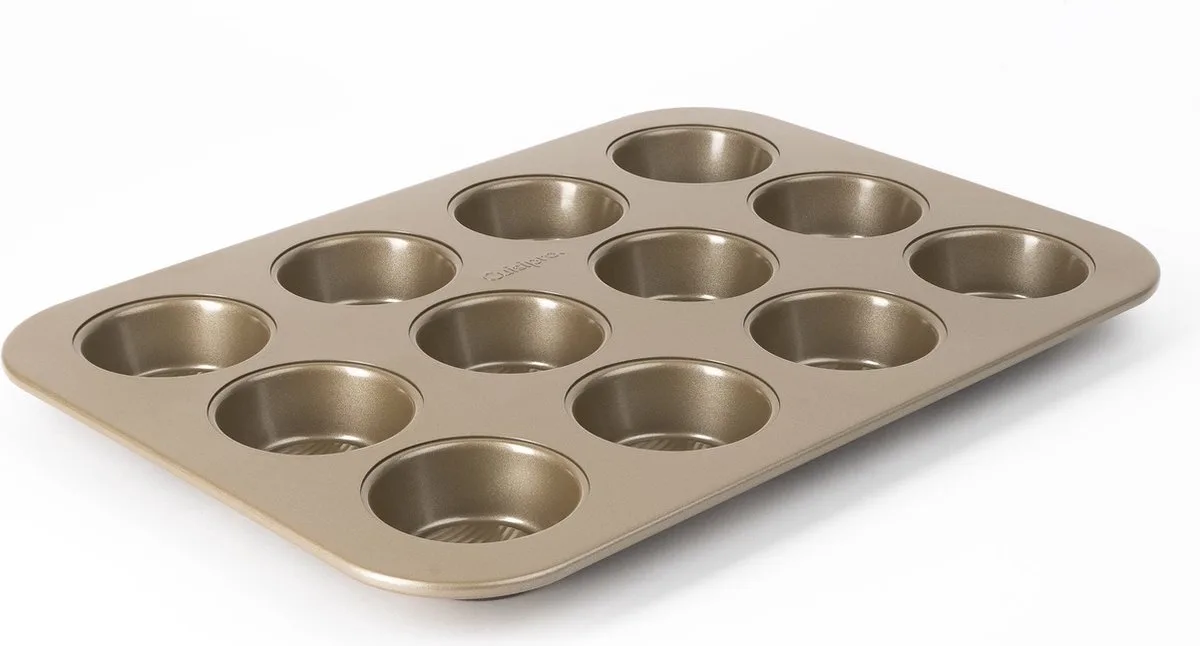 Muffin Cupcake Bakvorm - 12 stuks van Cuisipro in Bruin – productfoto