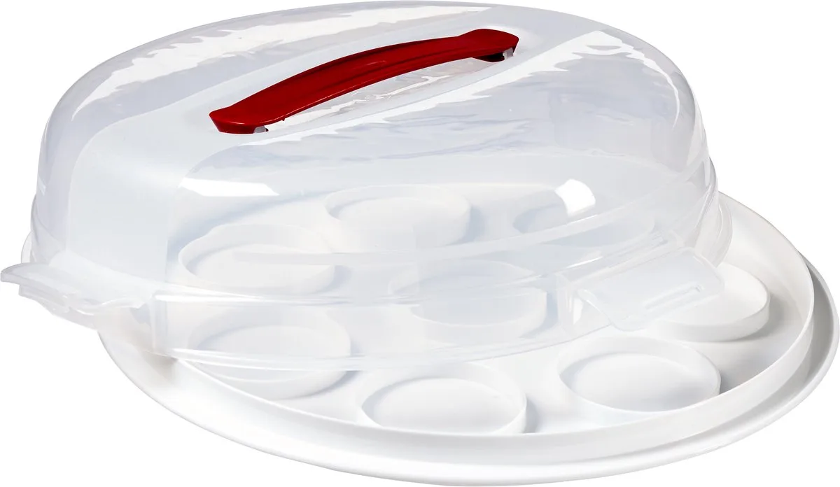 Cake box - Muffin box - Cupcake bewaardoos - Taartdoos - Chef@home Quichedoos von Curver in Transparent – Produktfoto