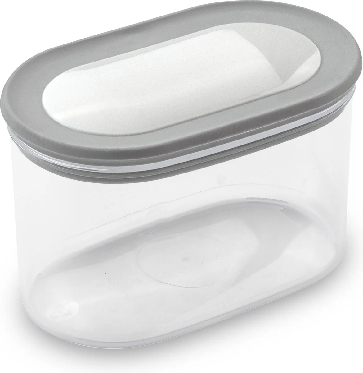 Dry Grand Chef â€“ Stapelbare Voorraadbus met deksel â€“ 800 ml â€“ Transparant/Grijs de Curver en Transparent, Gris clair – photo produit